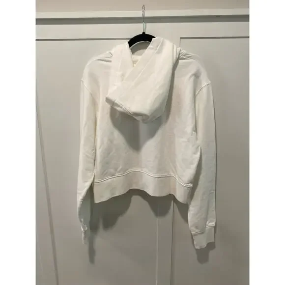 Palm Angels NWT Mirage Fitted Hoody in Off White Light Grey - Picture 12 of 16